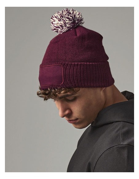 BEE-B443-Snowstar® Patch Beanie 2